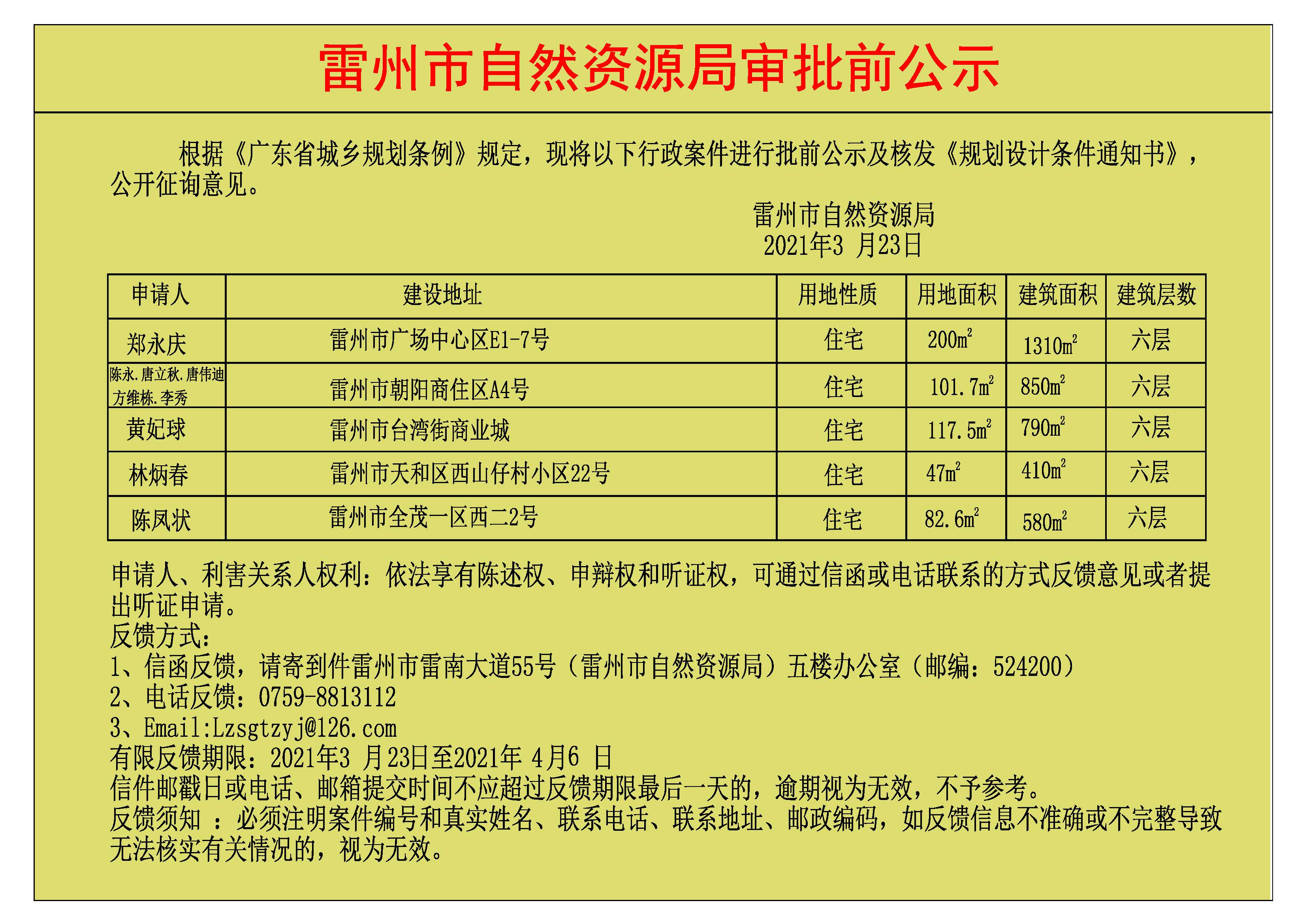 關(guān)于鄭永慶.陳永.唐立秋.唐偉迪.方維棟.李秀.黃妃球.林炳春.陳鳳狀批前公示及核發(fā)《規(guī)劃設(shè)計(jì)條件通知書》.jpg
