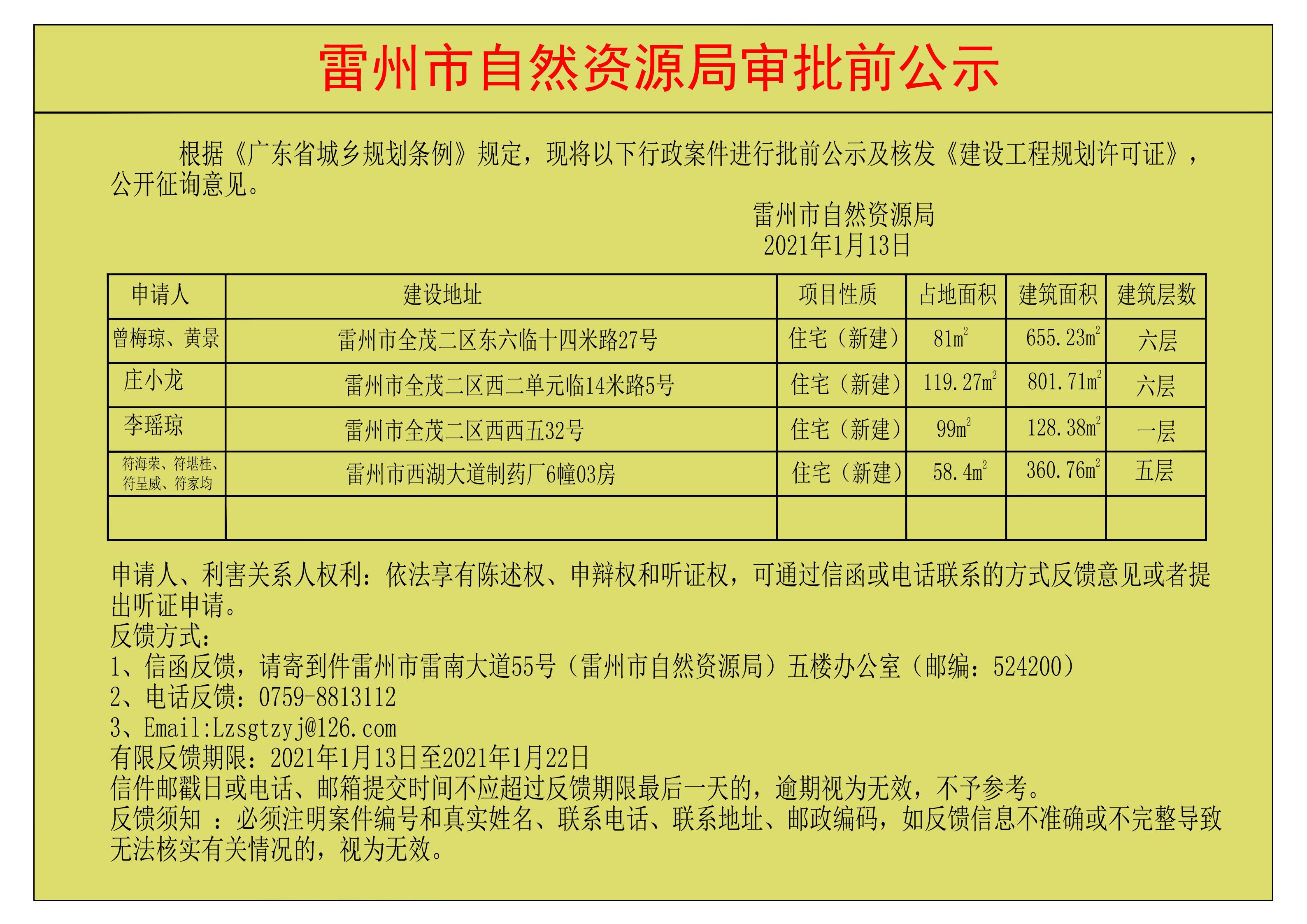 關于核發(fā)曾梅瓊、黃景；莊小龍；李瑤瓊；符海榮、符堪桂、符呈威、符家均《建設工程規(guī)劃許可證》的公示.jpg
